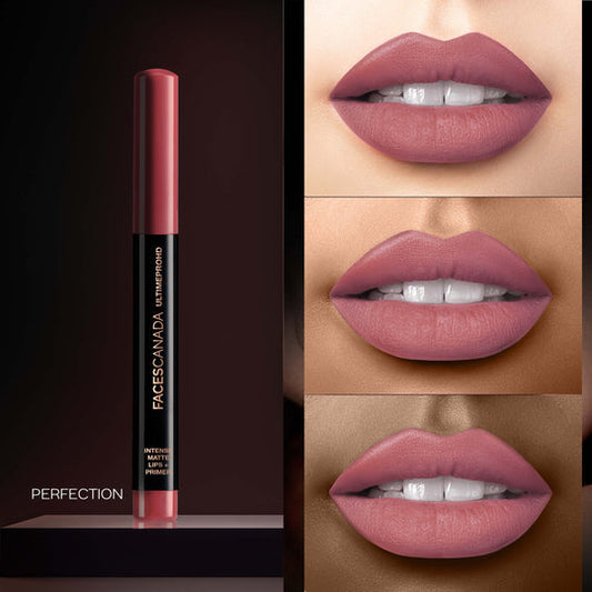 Faces Canada Ultime Pro HD Intense Matte Lips + Primer - Perfection 01|1.4 gms|MRP 849