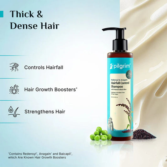 Pilgrim Hairfall Control Shampoo|200 ml|MRP 395