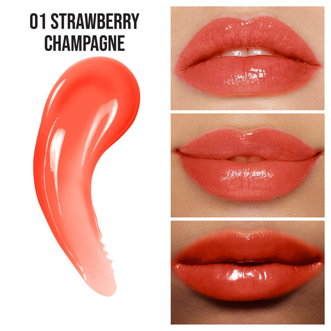 Insight Peptide Infused Lip Oil 01 Strawberry Champagne|4.5 gms|MRP 240