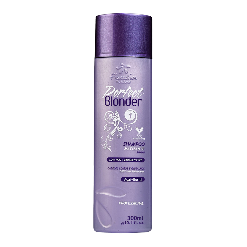 Floractive Perfect Blonder Shampoo 300ml | Anti-Yellow & Toning Purple Shampoo