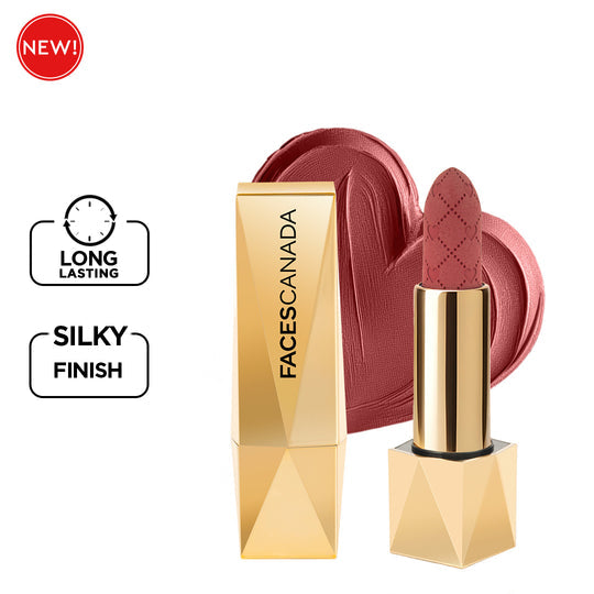 Faces Canada Comfy Silk Obsession Lipstick - Playful Peach 03|4 gms|MRP 1199