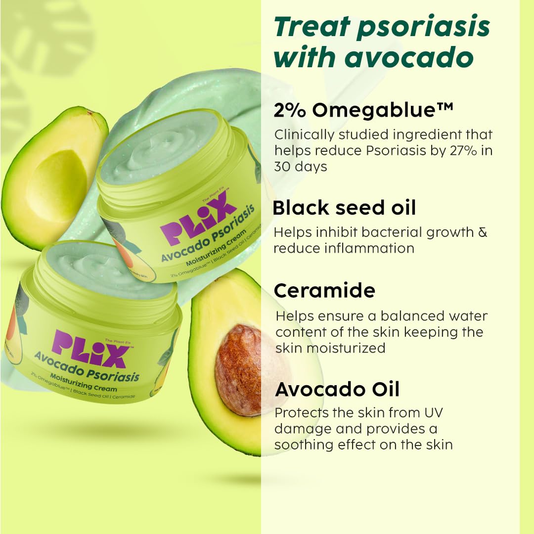 Plix Avacado Psoriasis Moisturizing Cream|50 gms|MRP 800