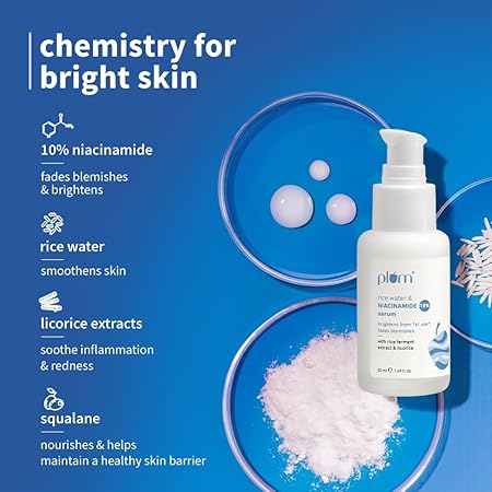 Plum Rice Water Niacinamide Serum|50 ml|MRP 849