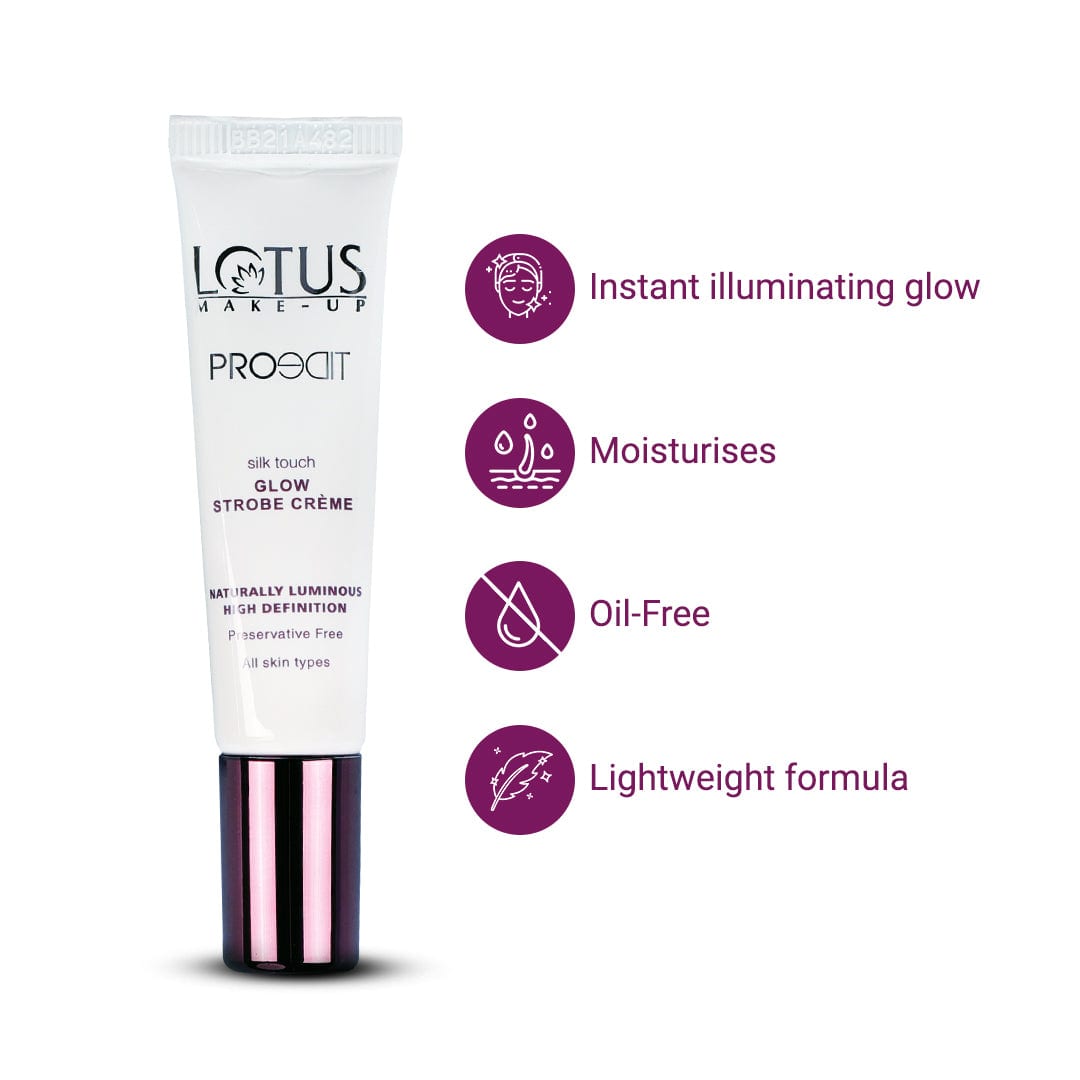 Lotus Make-Up Proedit Prep Swipe & Glow Luminizing Primer, primer, strobe gold creme