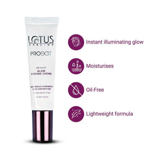 Lotus Make-Up Proedit Prep Swipe & Glow Luminizing Primer, primer, strobe gold creme