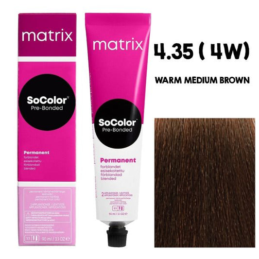 Matrix SoColor 4.35 4W (Warm Medium Brown)|90 ml|MRP 395