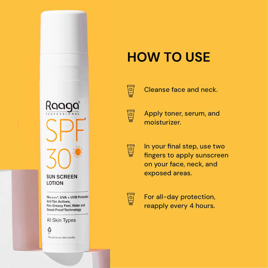 Raaga Professional SPF 30 Sunscreen Lotion|55 ml|MRP 405