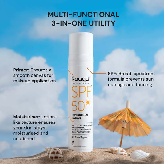 Raaga Professional SPF 50 Sunscreen Lotion|55 ml|MRP 475