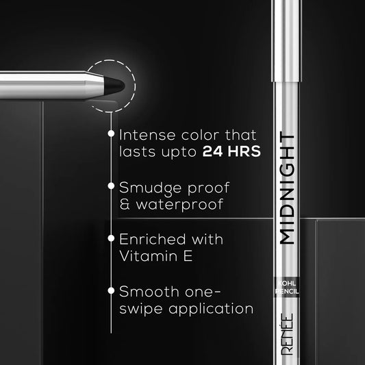 Renee Midnight Kohl Pencil|20 gms|MRP 450