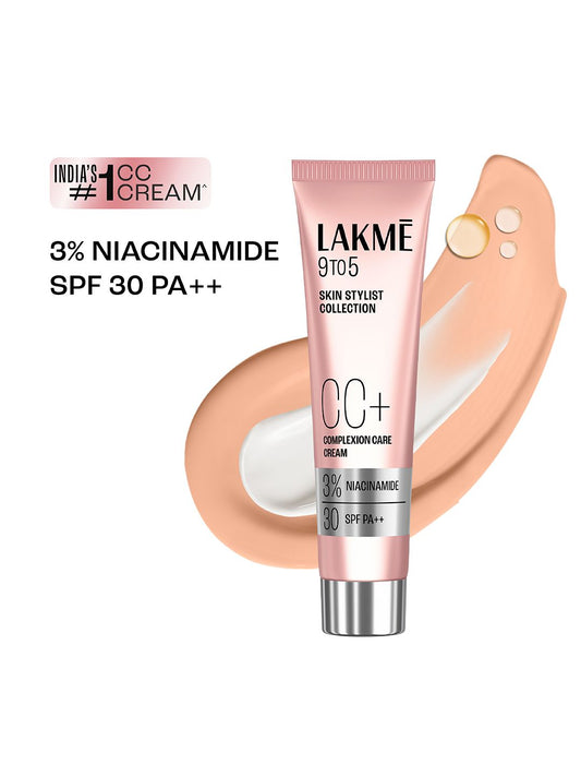 Lakme 9 to 5 Cc Cream with SPF30 and 3% Niacinamide - Beige|30 gms|MRP 399