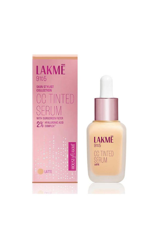 Lakme CC Tinted Serum with 2% Hyaluronic Acid - Latte|30 ml|MRP 699