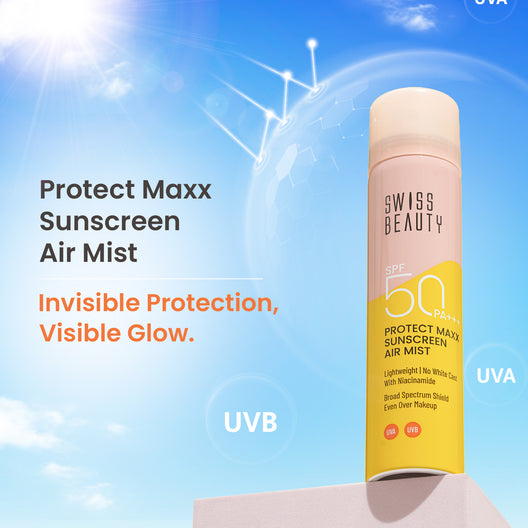 Swiss Beauty Protect Maxx Sunscreen Air Mist Spf 50|80 ml|MRP 399
