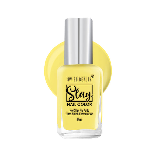 Swiss Beauty Slay Nail Colour 08 Lemon Tea|25 ml|MRP 129