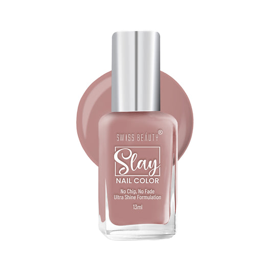 Swiss Beauty Slay Nail Colour 38 Nude Brown|25 ml|MRP 129