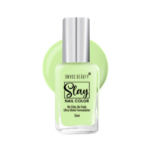 Swiss Beauty Slay Nail Colour 44 Green Crush|25 ml|MRP 129