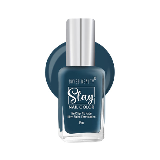 Swiss Beauty Slay Nail Colour 45 London Blue|25 ml|MRP 129