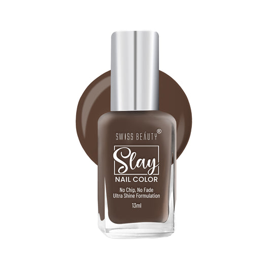 Swiss Beauty Slay Nail Colour 47 Hot Chocolate|25 ml|MRP 129
