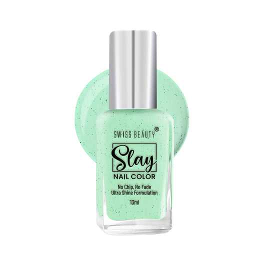 Swiss Beauty Slay Nail Colour 60 Green Pista|13 ml|MRP 129
