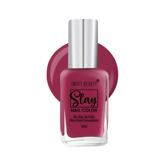 Swiss Beauty Slay Nail Colour 69 Deep Pink|13 ml|MRP 129