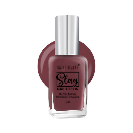 Swiss Beauty Slay Nail Colour � Burnt Brown|13 ml|MRP 129
