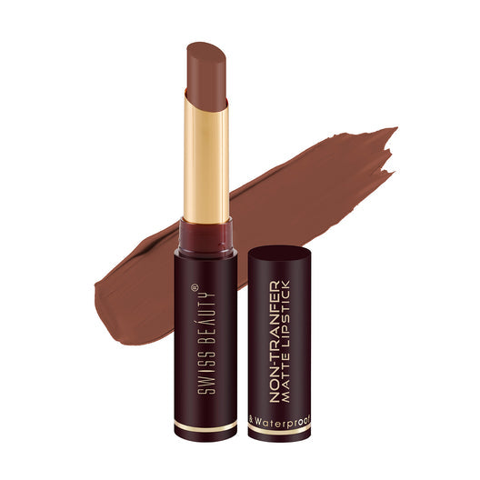 Swiss Beauty Non-transfer Matte Lipstick 09 Cute Nude|2 gms|MRP 329