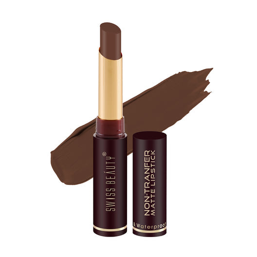 Swiss Beauty Non-transfer Matte Lipstick 18 Coffee|2 gms|MRP 329