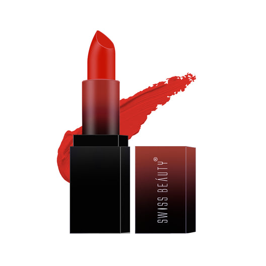 Swiss Beauty HD Matte Lipstick 02 Orange-Red|3.5 gms|MRP 399