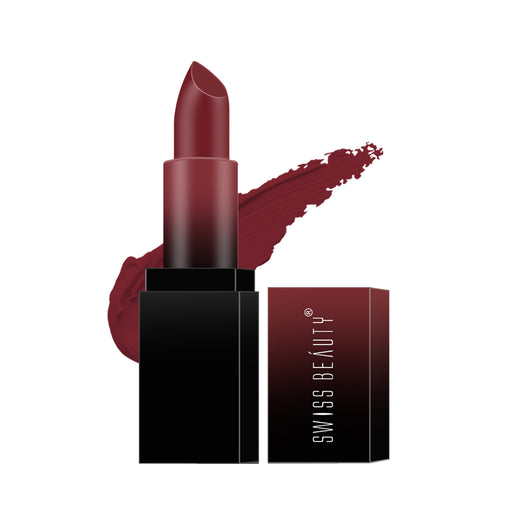 Swiss Beauty HD Matte Lipstick 04 Hot-Cherry|3.5 gms|MRP 399