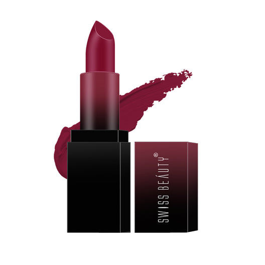 Swiss Beauty HD Matte Lipstick 21 Bold-Wine|3.5 gms|MRP 399