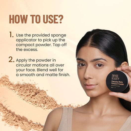 Swiss Beauty Everyday Matte Compact 05 - Almond|9 gms|MRP 229