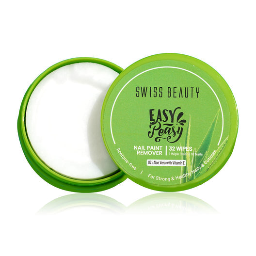 Swiss Beauty Nail Polish Remover Wipes - Aloe Vera With Vitamin E|32 gms|MRP 59