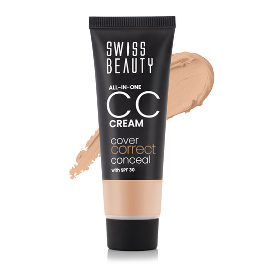 Swiss Beauty All-In-One Lightweight Cc Cream 06 - Caramel Beige|25 gms|MRP 349