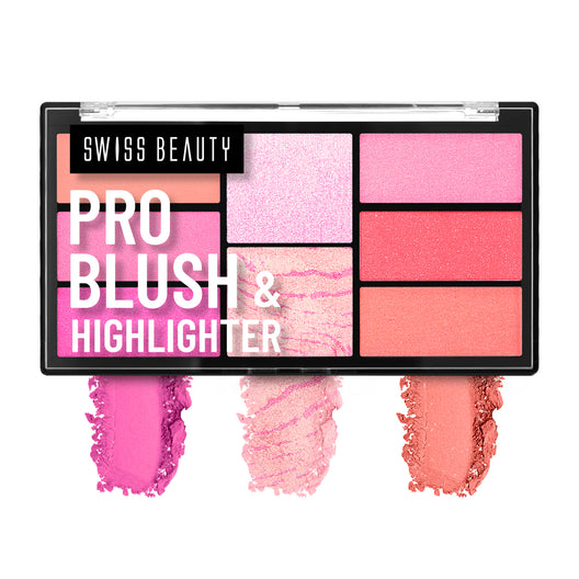 Swiss Beauty Pro Blush & Highlighter Palette 02|18 gms|MRP 549