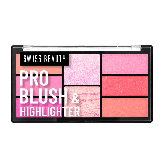 Swiss Beauty Pro Blush & Highlighter Palette 02|18 gms|MRP 549