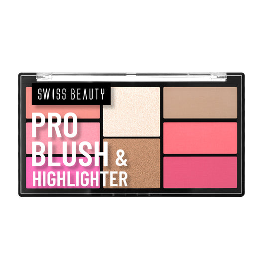 Swiss Beauty Pro Blush & Highlighter Palette 04|18 gms|MRP 599