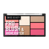 Swiss Beauty Pro Blush & Highlighter Palette 04|18 gms|MRP 599