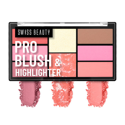 Swiss Beauty Pro Blush & Highlighter Palette 05|18 gms|MRP 599