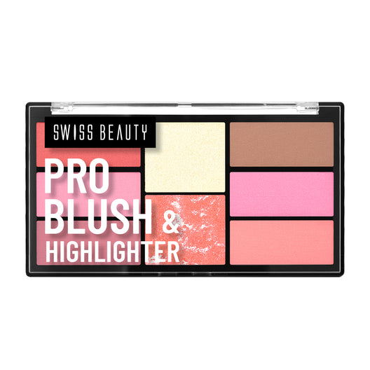 Swiss Beauty Pro Blush & Highlighter Palette 05|18 gms|MRP 599