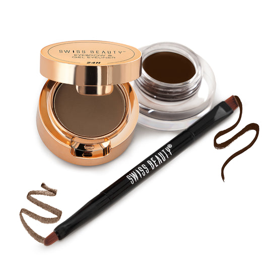 Swiss Beauty Eyebrow & Gel Eyeliner � 02 Brown|7 gms|MRP 429