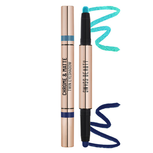 Swiss Beauty Chrome & Matte Twin Eyeshadow � 02 Aqua Moon|2 gms|MRP 399