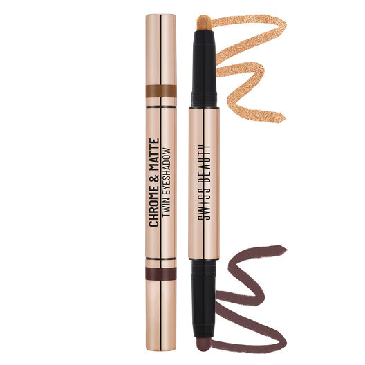 Swiss Beauty Chrome & Matte Twin Eyeshadow � 03 Cinnamon Crush|2 gms|MRP 399