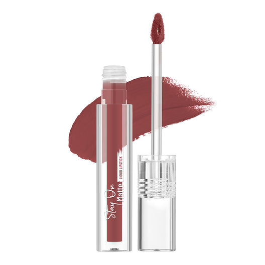 Swiss Beauty Stay On Matte Liquid Lipstick � Earthy Brown|0.2 gms|MRP 329