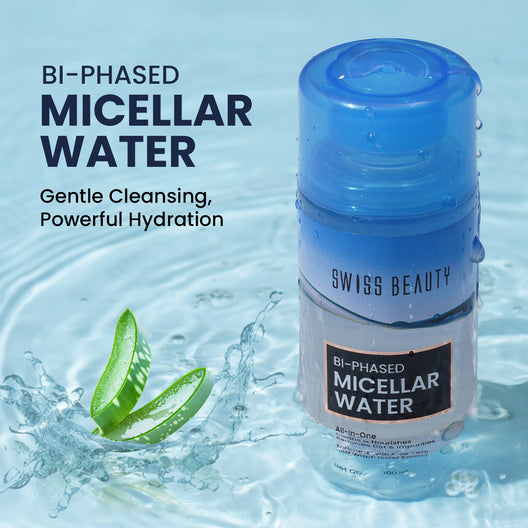 Swiss Beauty Bi-Phased Micellar Face Cleansing Water|100 ml|MRP 199