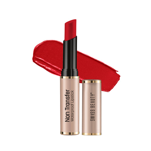 Swiss Beauty Non-Transfer Lipstick 406 Hot-Red|3 gms|MRP 399