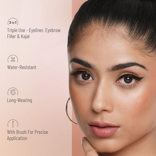 Swiss Beauty Eyebrow & Gel Eyeliner � 02 Brown|7 gms|MRP 429