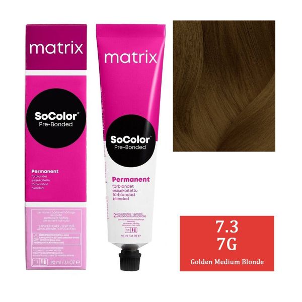 Matrix SoColor 7.3 7G (Golden Medium Blonde)|90 ml|MRP 370