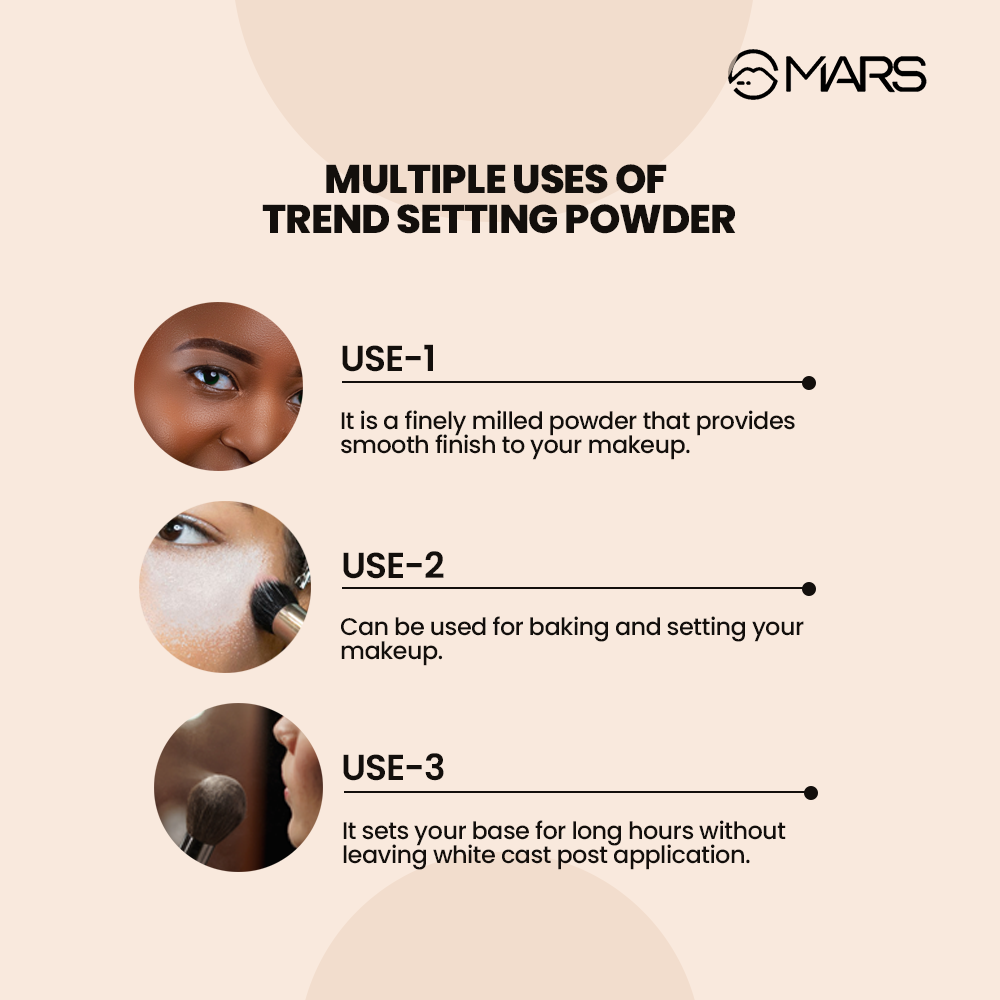 Mars Loose Powder | Trend Setting Powder Matte Translucent 01|8 gms|MRP 299