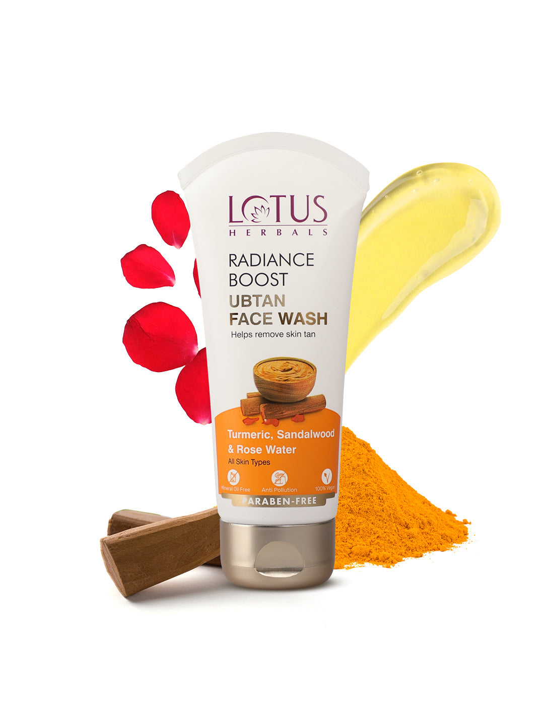 Lotus Herbals Radiance Boost Ubtan Facewash, face wash, gel texture
