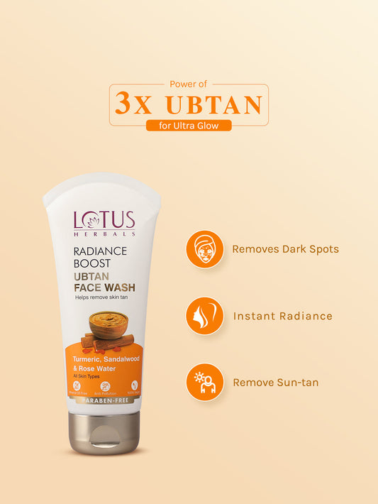 Lotus Herbals Radiance Boost Ubtan Facewash, face wash, gel texture