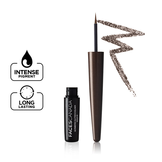 Faces Canada Ultime Pro Glitter Eyeliner - Copper 02|1.7 ml|MRP 699